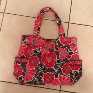 Vera Bradley Cheery Blossoms pleated tote, NEW